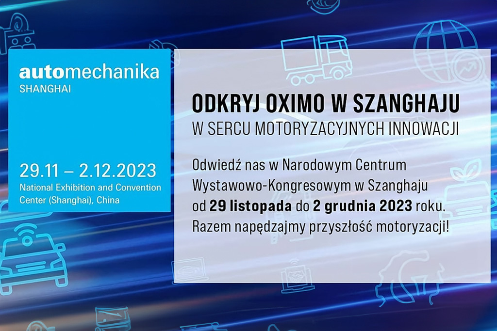 Odwiedź nas na Automechanika Shanghai 2023, Hala 8.2, Stoisko 8.2B01