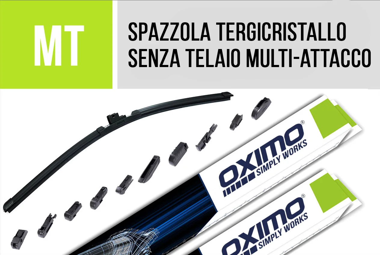 Spazzola tergicristallo senza telaio multi-attacco MT