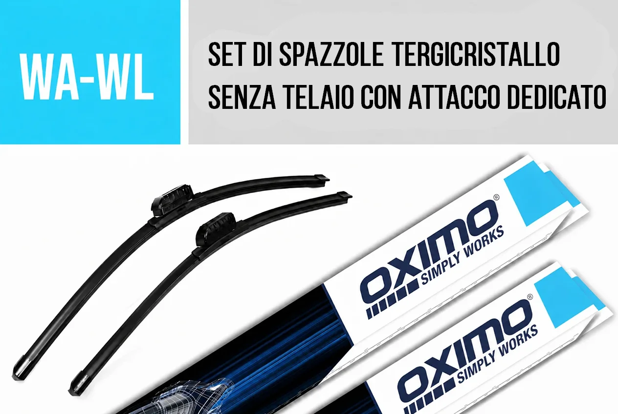 Set di spazzole tergicristallo senza telaio con attacco dedicato WA-WL